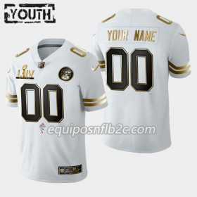 Camiseta Niño NFL Kansas City Chiefs Personalizar Nike Blanco Golden Edition